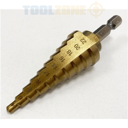 Toolzone Step Drill HSS Titanium 4-22mm - DR123