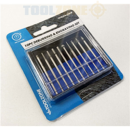 Toolzone 10pc Deburring & Engraving Set - HB264