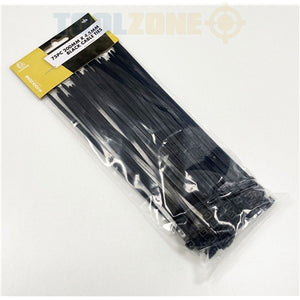 Toolzone 75pc 200mm x 4.5mm Black Cable Ties - EL133