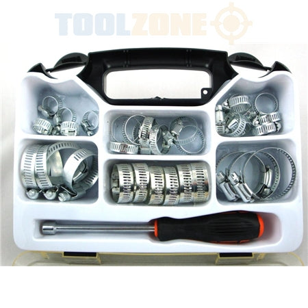 Toolzone 35pc Stainless Steel Hose Clamp Set - HW039