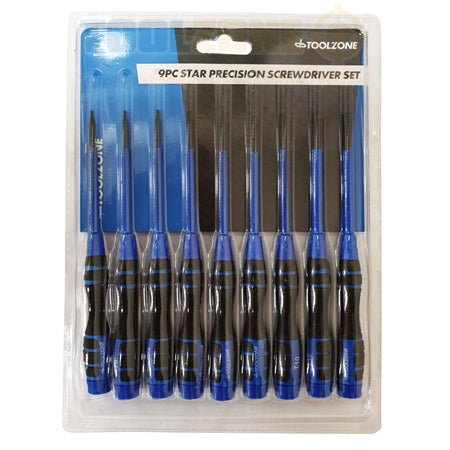 Toolzone 9pc Prec. Star S/Drivers Set-SD084