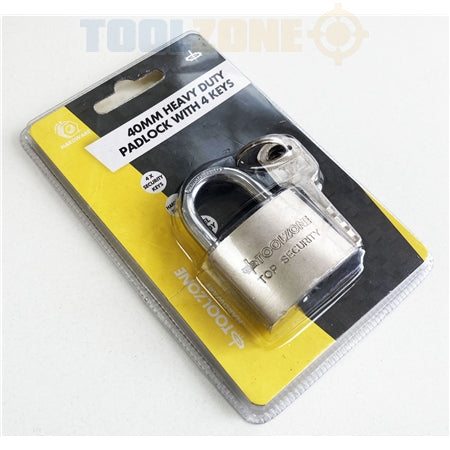Toolzone STD 40MM Security Padlock 4 keys - LK025