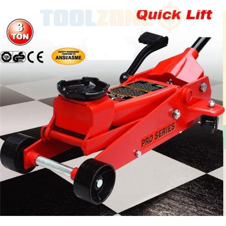Toolzone 3 Ton Trolley Jack with Fast Lift Pedal - AU156