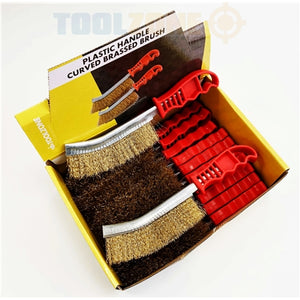 Toolzone 12pc Plastic Curved Brassed Brush - BR047