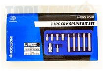 T/Zone 11pc Crv Spline Bit Set M2-M12 - SD098