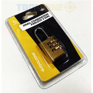 Toolzone Small Combination Padlock 3 Dial - LK054