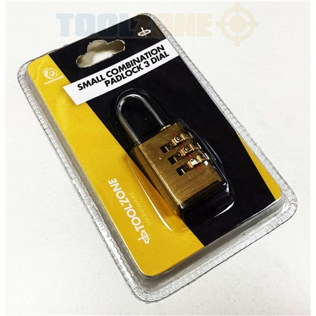 Toolzone Small Combination Padlock 3 Dial - LK054
