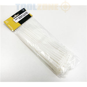 Toolzone 75pc 200mm x 4.5mm White Cable Ties - EL134