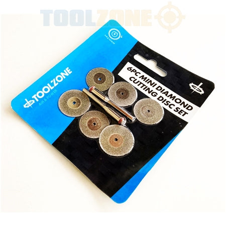 Toolzone 6pc Mini Diamond Cutting Discs - HB263
