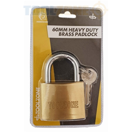 Toolzone 60mm HD Brass Padlock - LK018