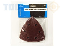 Toolzone 10pc 90mm Hook & Loop Delta Sand Pads - AB002