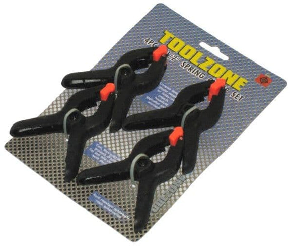 Toolzone 4pc 3.5 Black Micro Plastic Clamp - CL112